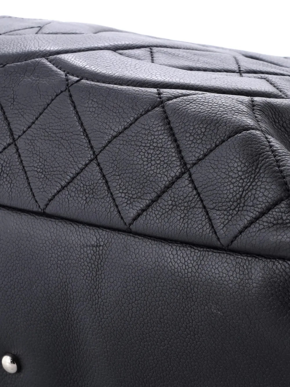 Chanel Pre Owned Timeless Classic Shopping Tote Quilted Caviar Xl Shoulder Bag