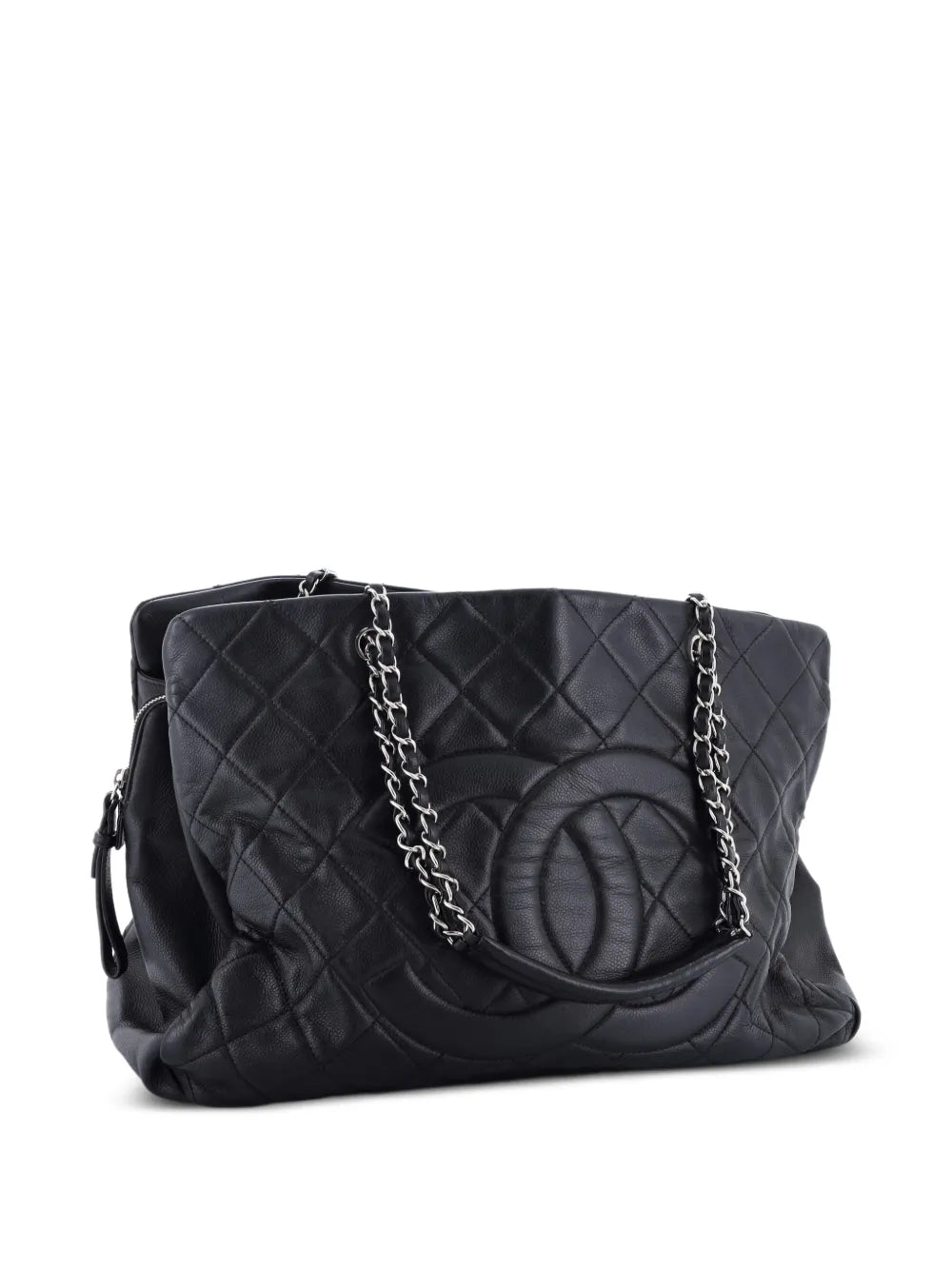 Chanel Pre Owned Timeless Classic Shopping Tote Quilted Caviar Xl Shoulder Bag