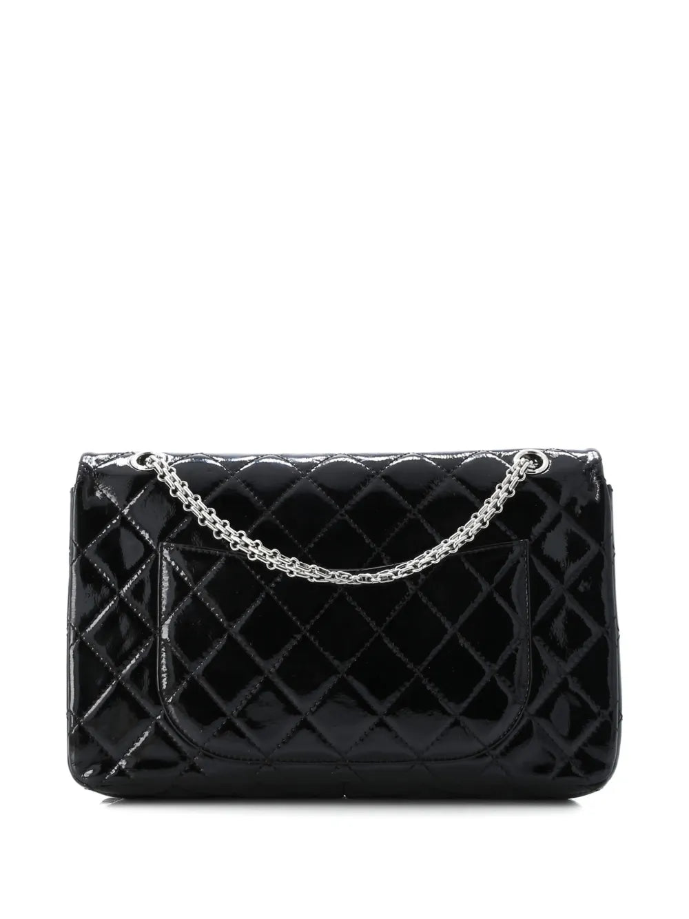 Chanel Pre Owned Reissue 255 Flap Bag Quilted Crinkled Patent 227 Shoulder Bag