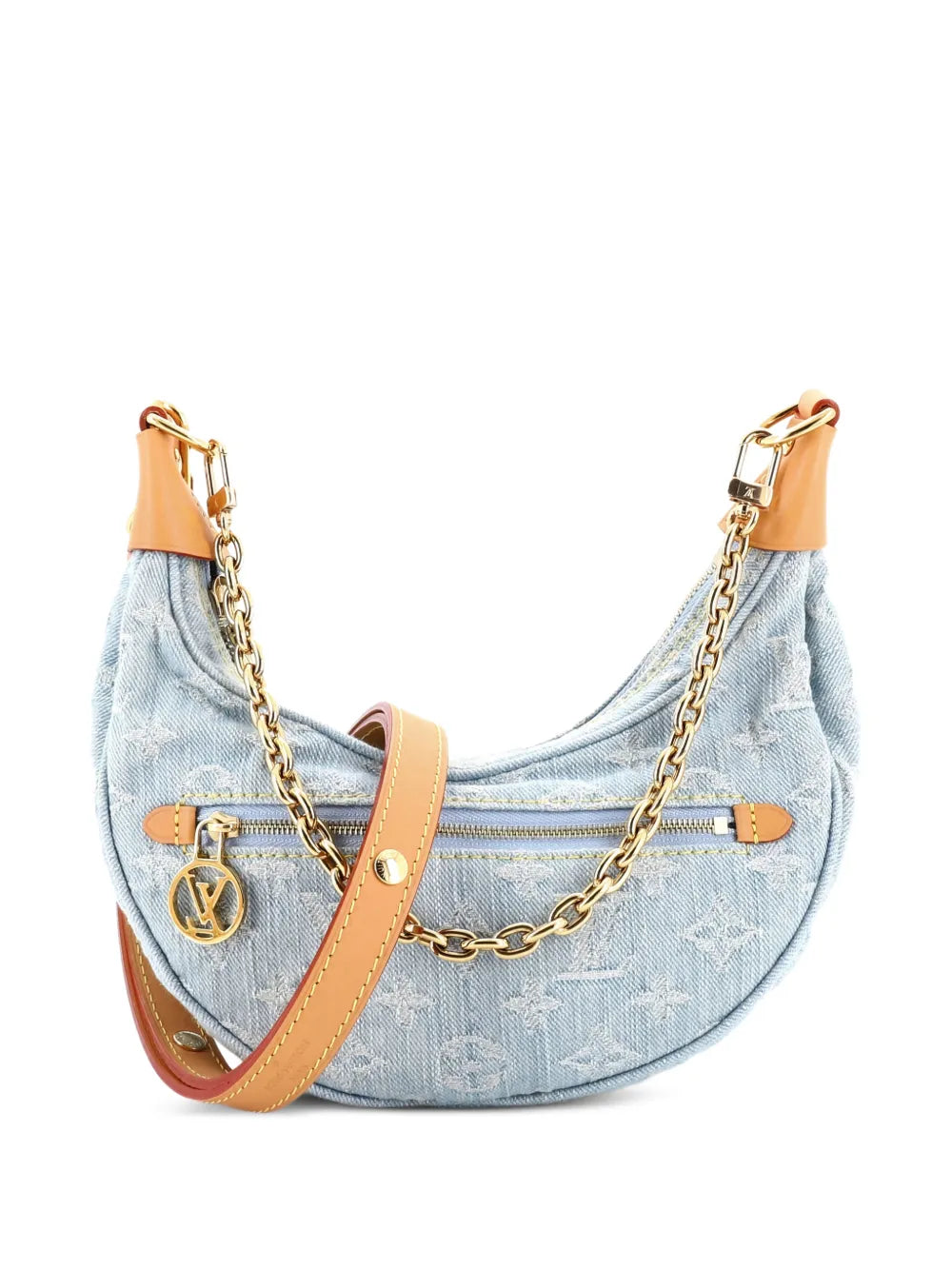 Louis Vuitton Pre Owned Loop Handbag Monogram Denim Hobo Bag
