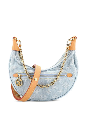 Louis Vuitton Pre Owned Loop Handbag Monogram Denim Hobo Bag