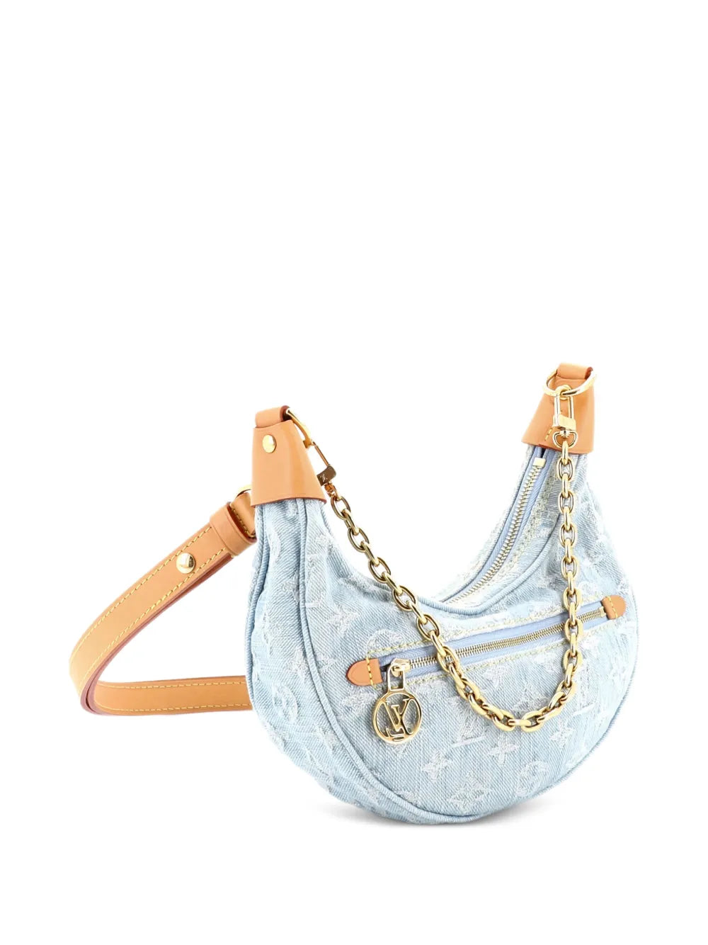Louis Vuitton Pre Owned Loop Handbag Monogram Denim Hobo Bag
