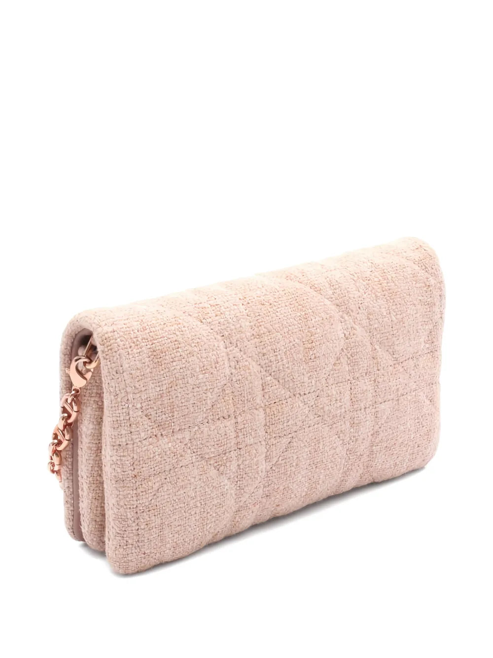 Christian Dior Pre Owned 2010S Caro Chain Tweed Shoulder Bag