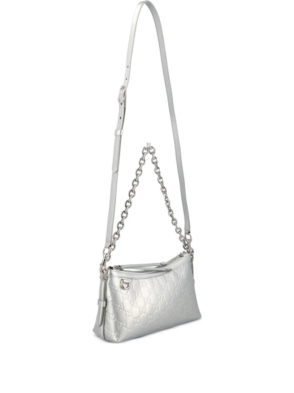 Gucci Small Gg Emblem Embossed Shoulder Bag