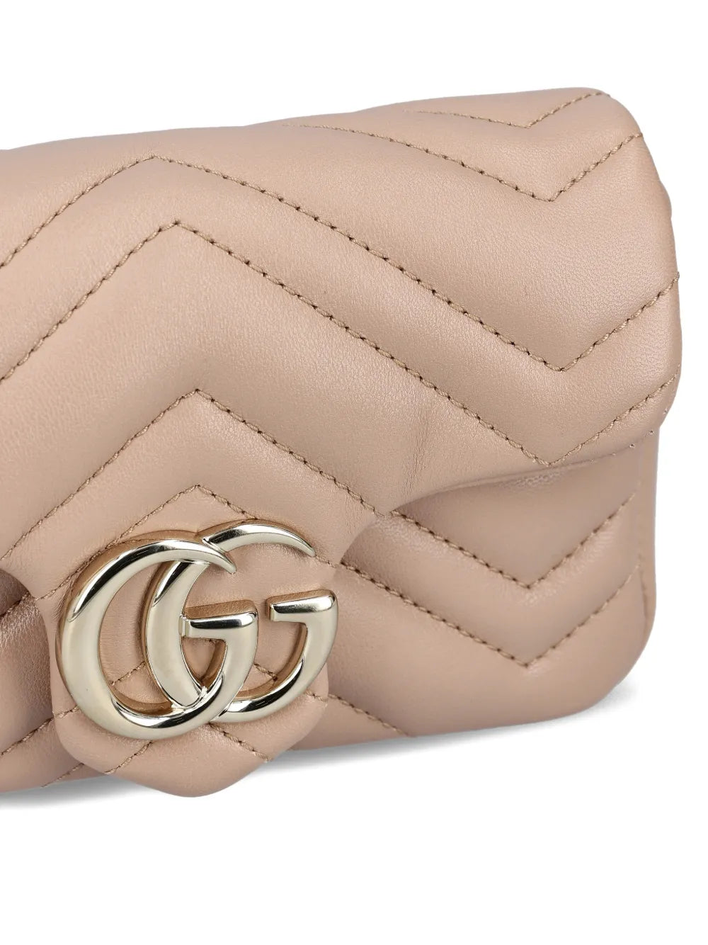 Gucci Chevron Logo Calfskin Shoulder Bag