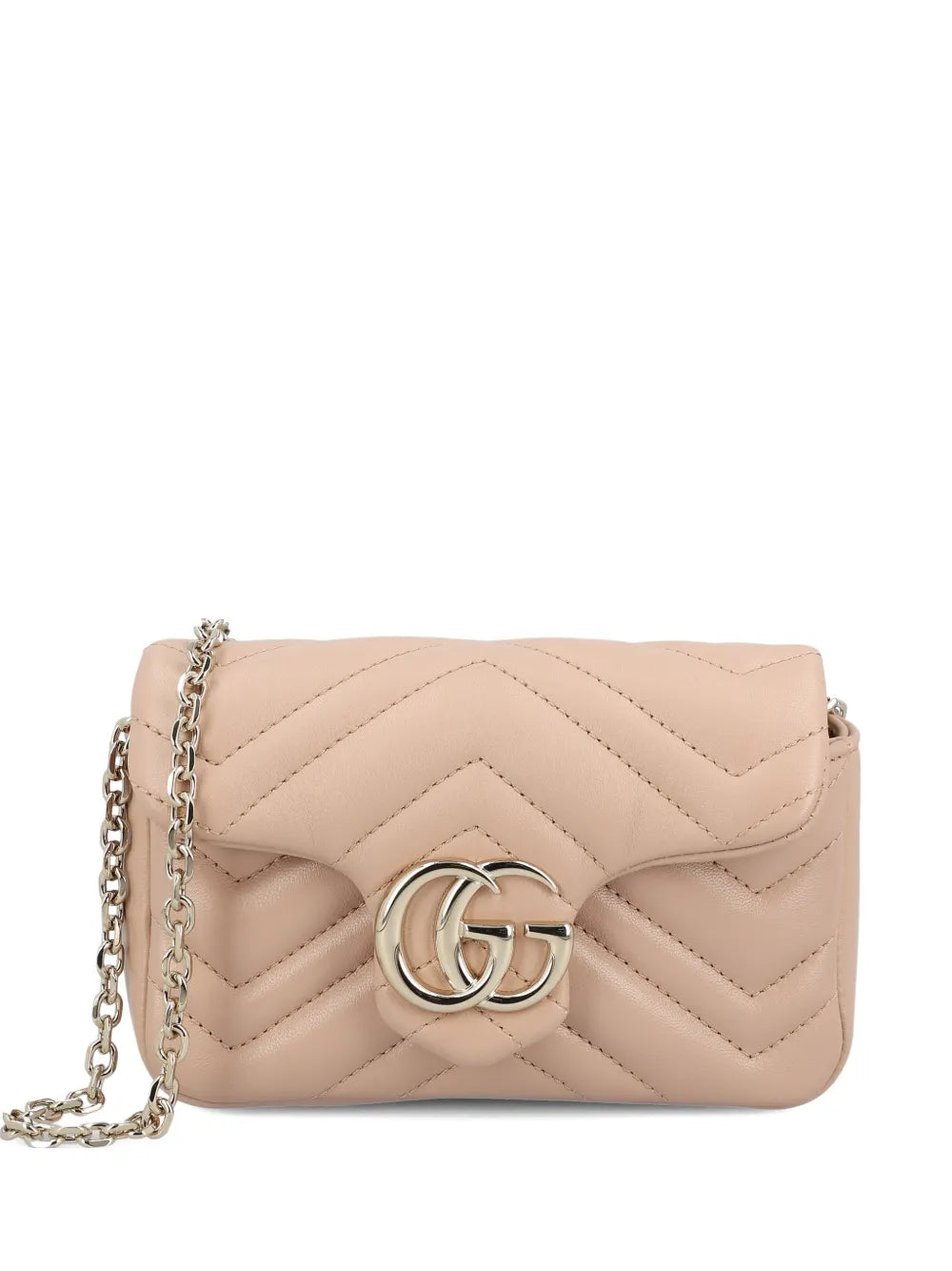 Gucci Chevron Logo Calfskin Shoulder Bag