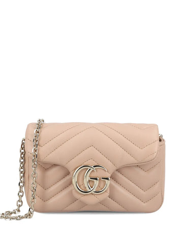 Gucci Chevron Logo Calfskin Shoulder Bag