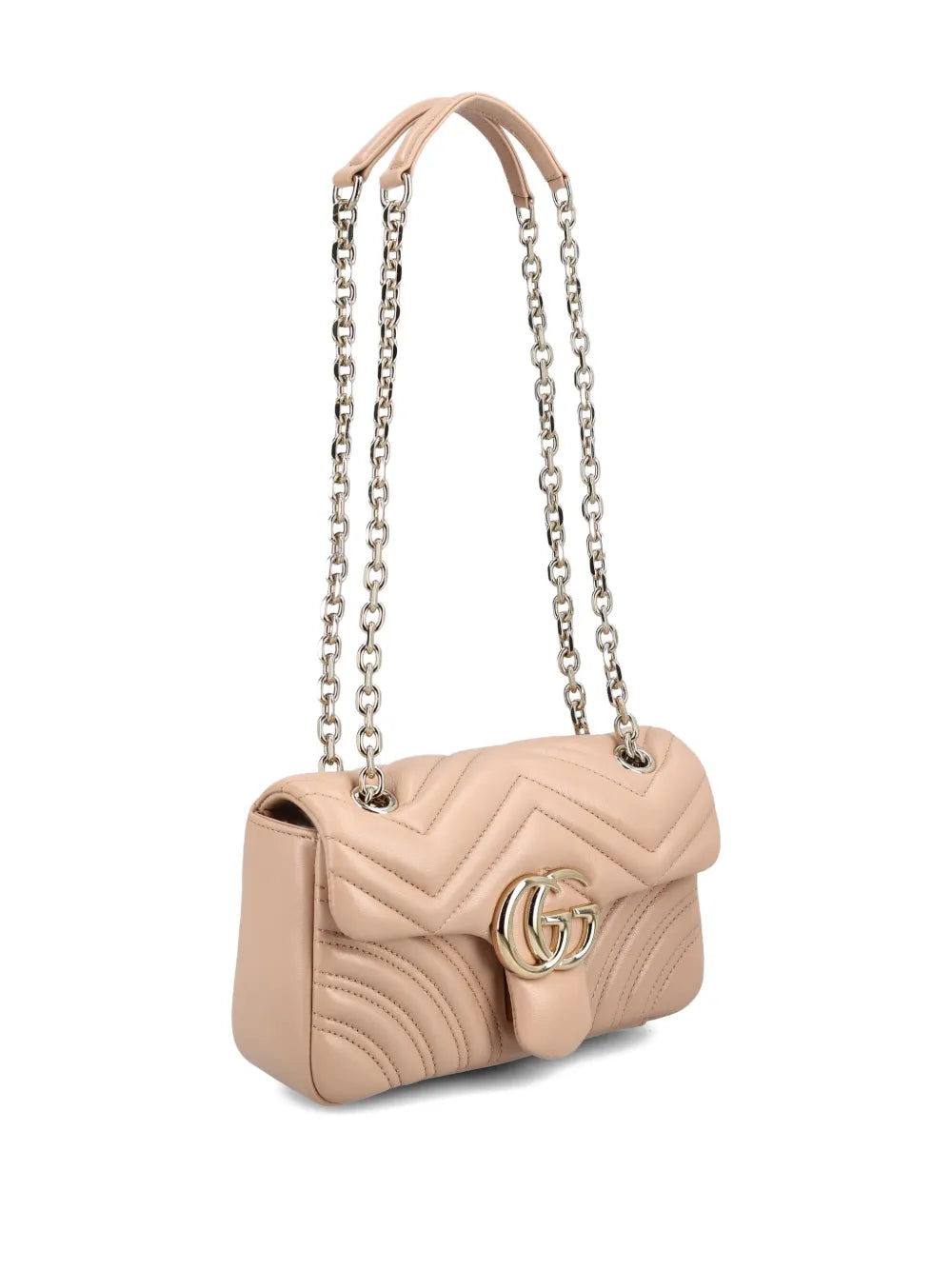 Gucci Chevron Gg Lambskin Shoulder Bag