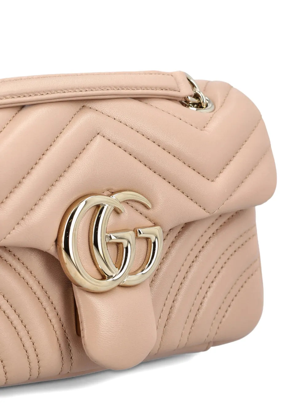 Gucci Chevron Gg Lambskin Shoulder Bag