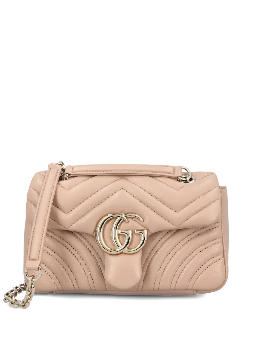 Gucci Chevron Gg Lambskin Shoulder Bag