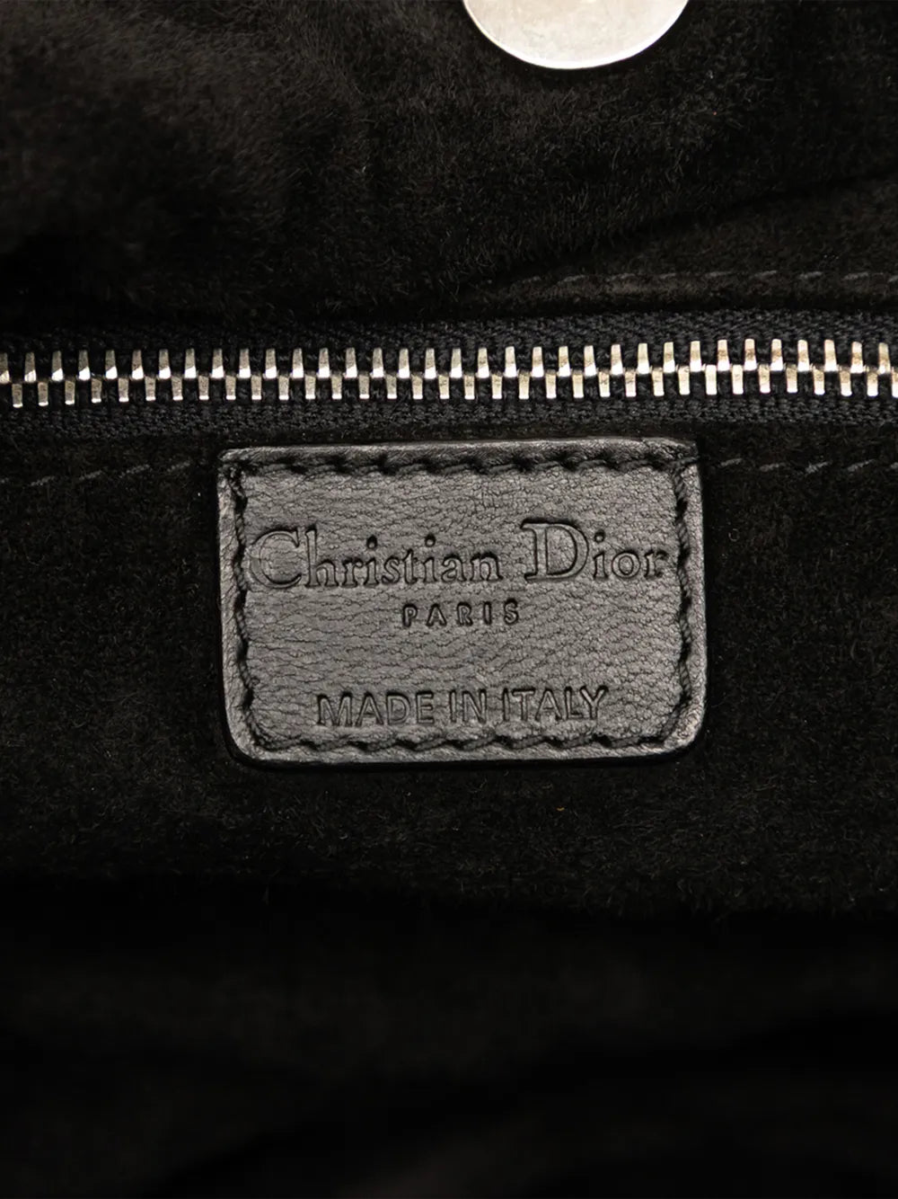 Christian Dior Pre Owned 2007 Woven Lambskin Soft Lady Dior Hobo Bag