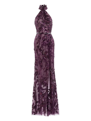 Saiid Kobeisy Halter Neck Maxi Dress