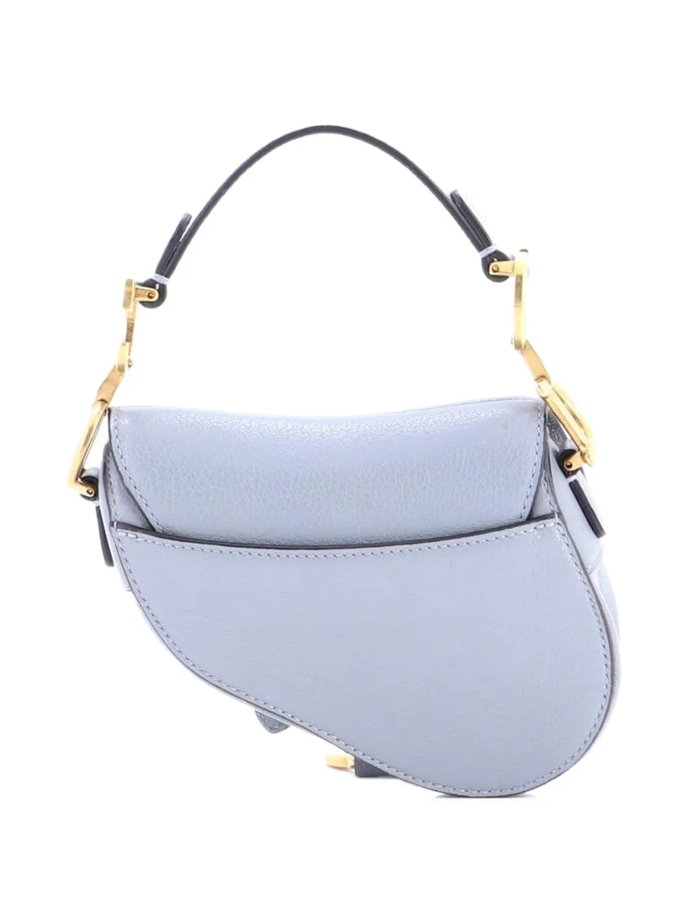 Christian Dior Pre Owned Saddle Handbag With Strap Leather Micro Shoulder Bag