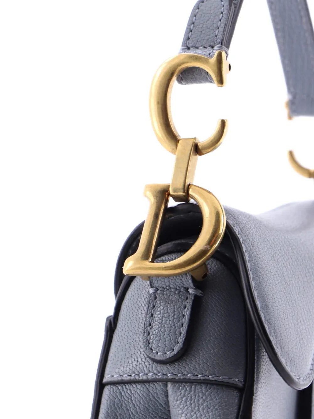 Christian Dior Pre Owned Saddle Handbag With Strap Leather Micro Shoulder Bag