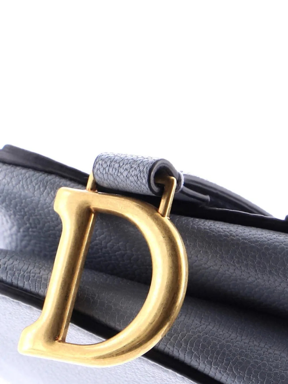 Christian Dior Pre Owned Saddle Handbag With Strap Leather Micro Shoulder Bag