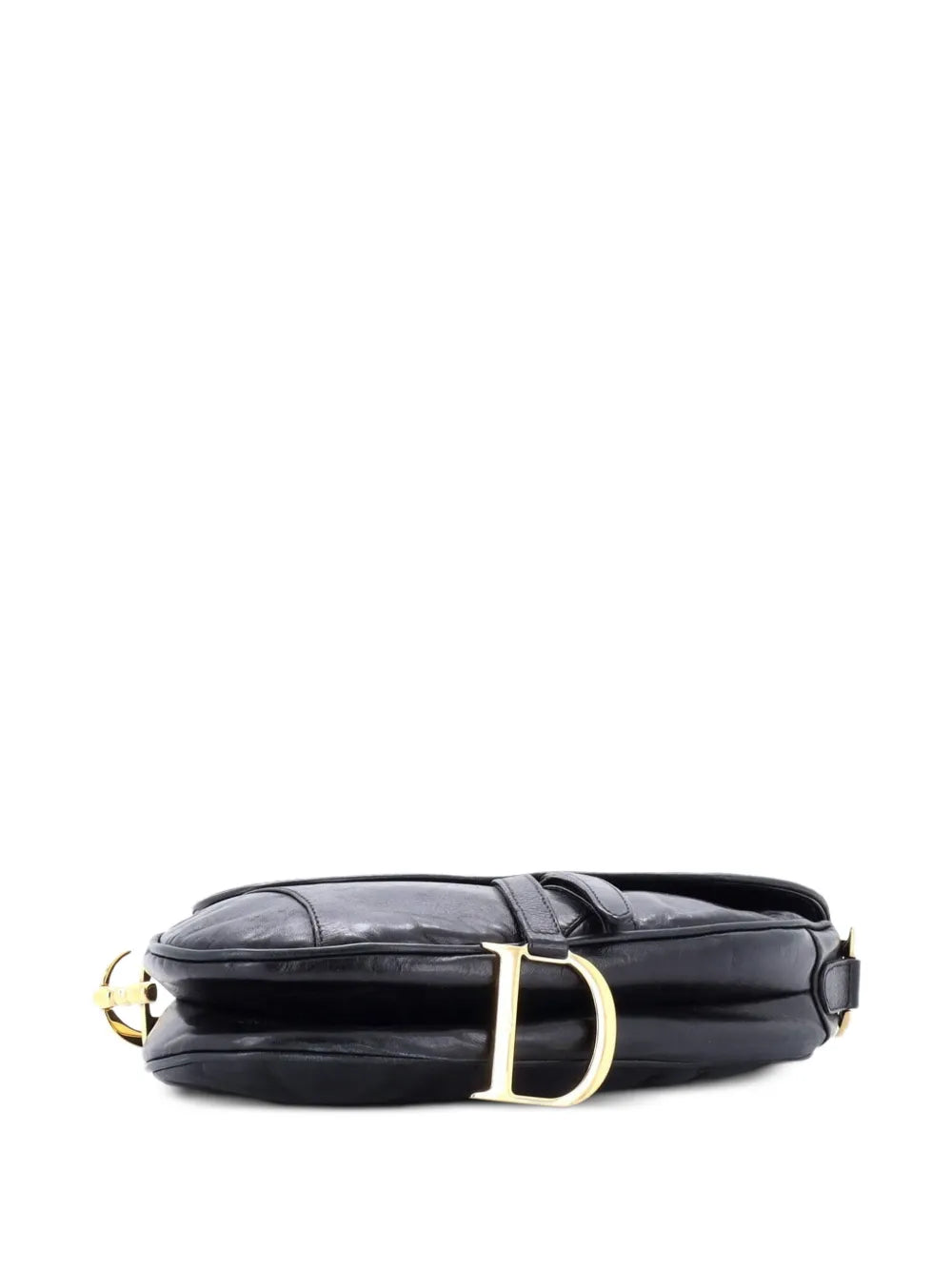 Christian Dior Pre Owned Vintage Saddle Bag Leather Medium Shoulder Bag