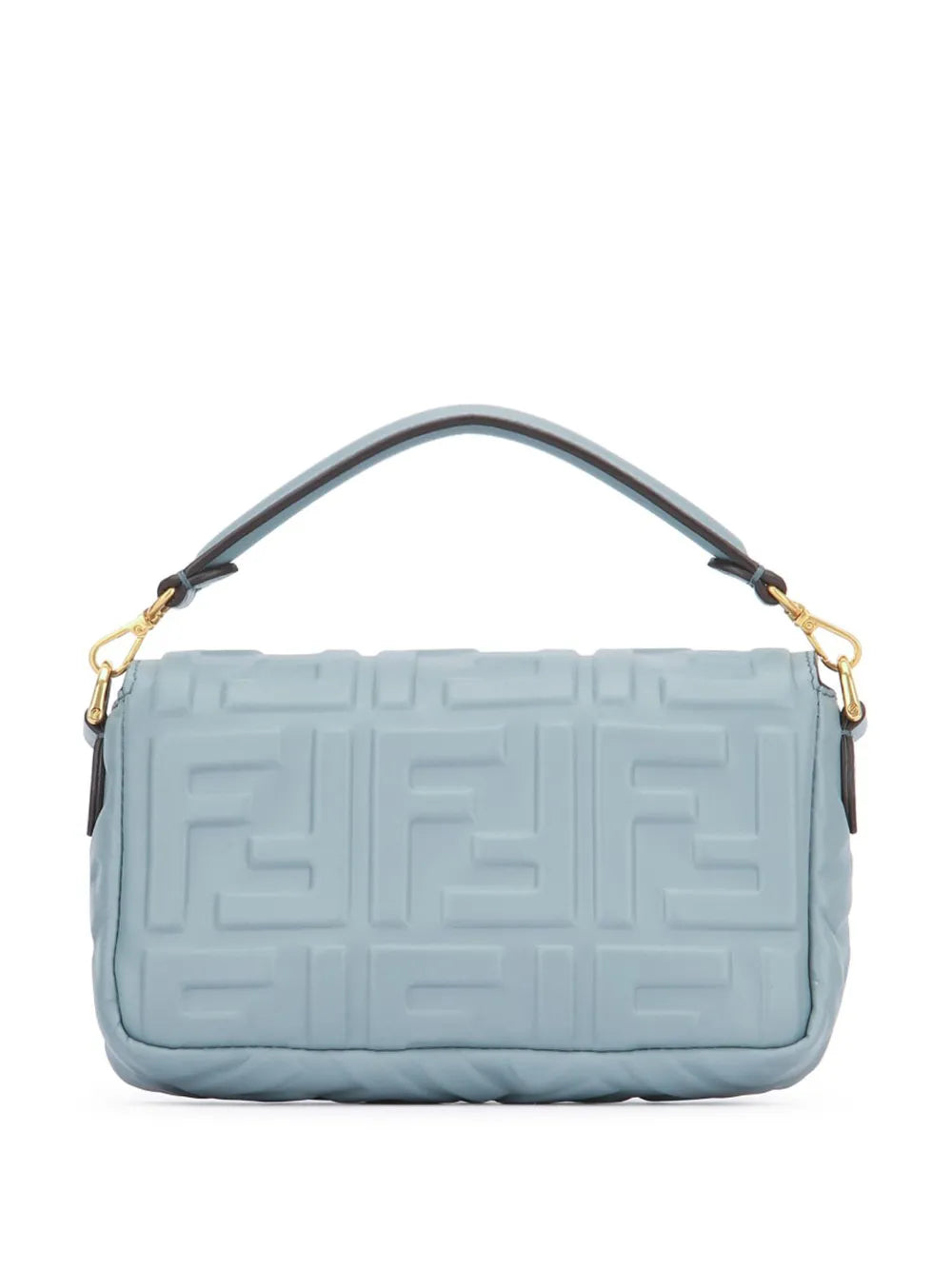 Fendi Mini Baguette Embossed Logo Shoulder Bag