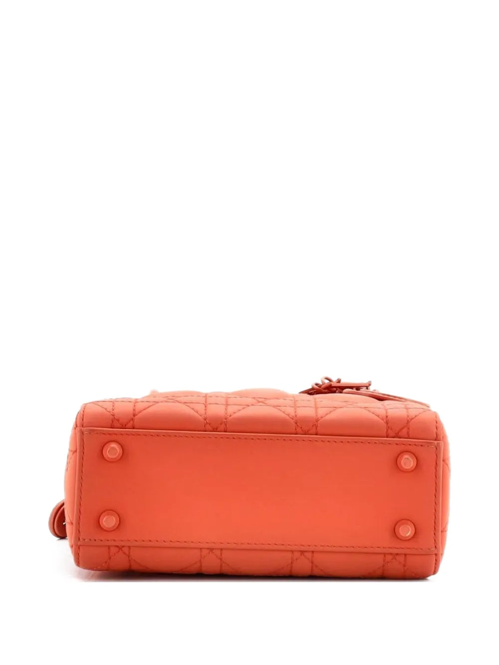 Christian Dior Pre Owned Ultra Matte Lady Dior Chain Bag Cannage Quilt Calfskin Mini Shoulder Bag