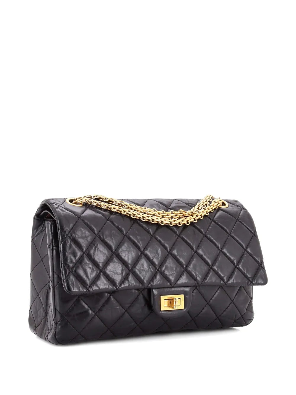 Chanel Pre Owned Reissue 255 Flap Bag Quilted Aged Calfskin 226 Shoulder Bag