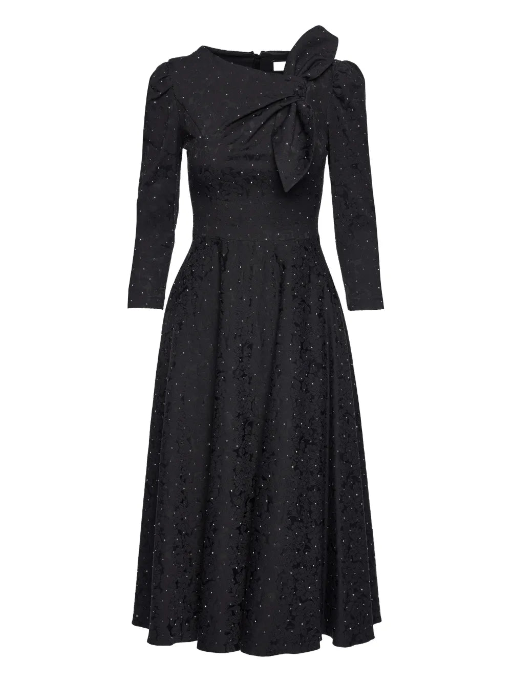 Nissa Embellished Brocade Midi Dress