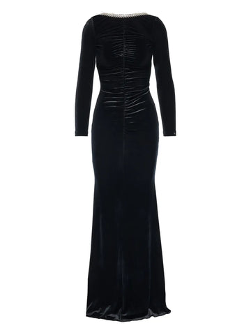 Nissa Backless Textured Maxi Dress