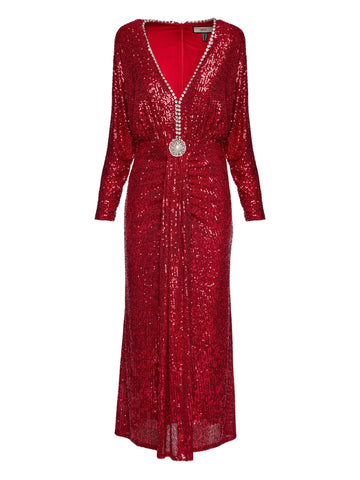 Nissa Embellished Sequined Maxi Dress