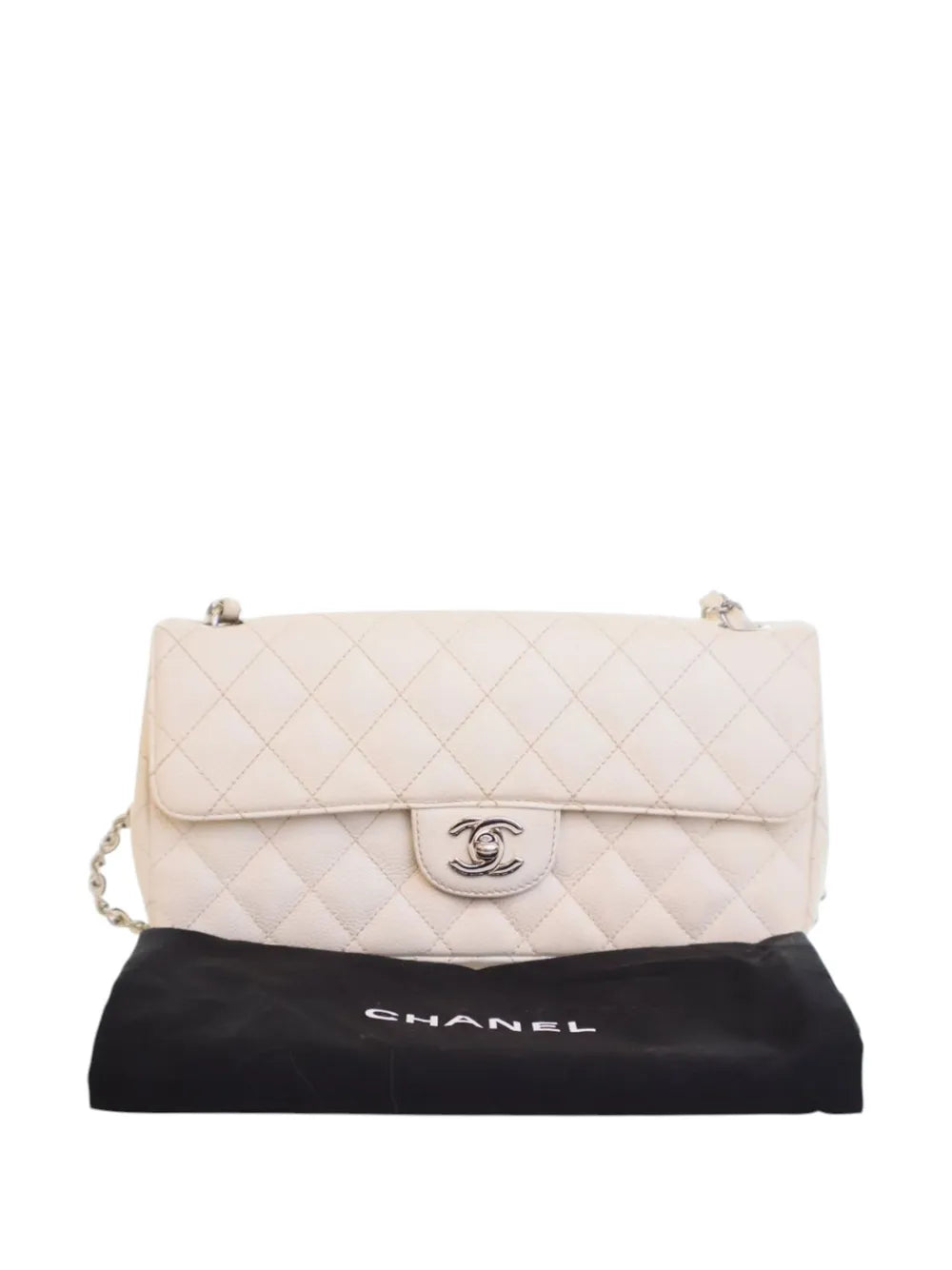 Chanel Pre Owned 2004 2005 Classic Caviar East West Single Flap Shoulder Bag