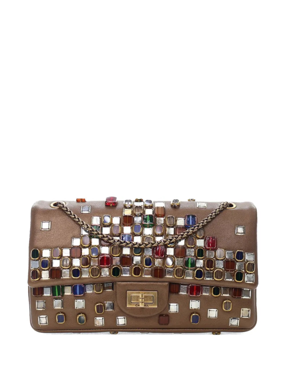 Chanel Pre Owned 2010 2011 Paris Byzance Gripoix Bijoux Reissue 255 Calfskin Single Flap 225 Shoulder Bag