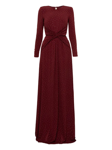 Nissa Embellished Twisted Maxi Dress