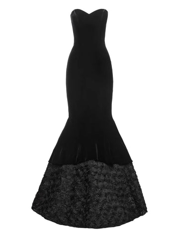 Nissa Strapless Floral Maxi Dress