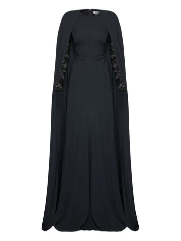 Nissa Lace Cape Maxi Dress