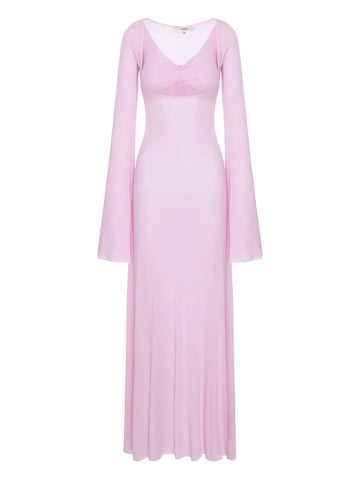 Manuri V Neck Long Sleeve Maxi Dress
