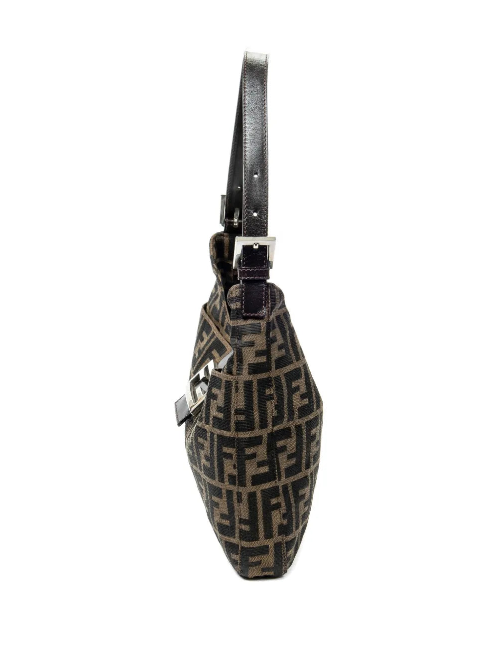 Fendi Pre Owned Logo Buckle Shoulder Bag