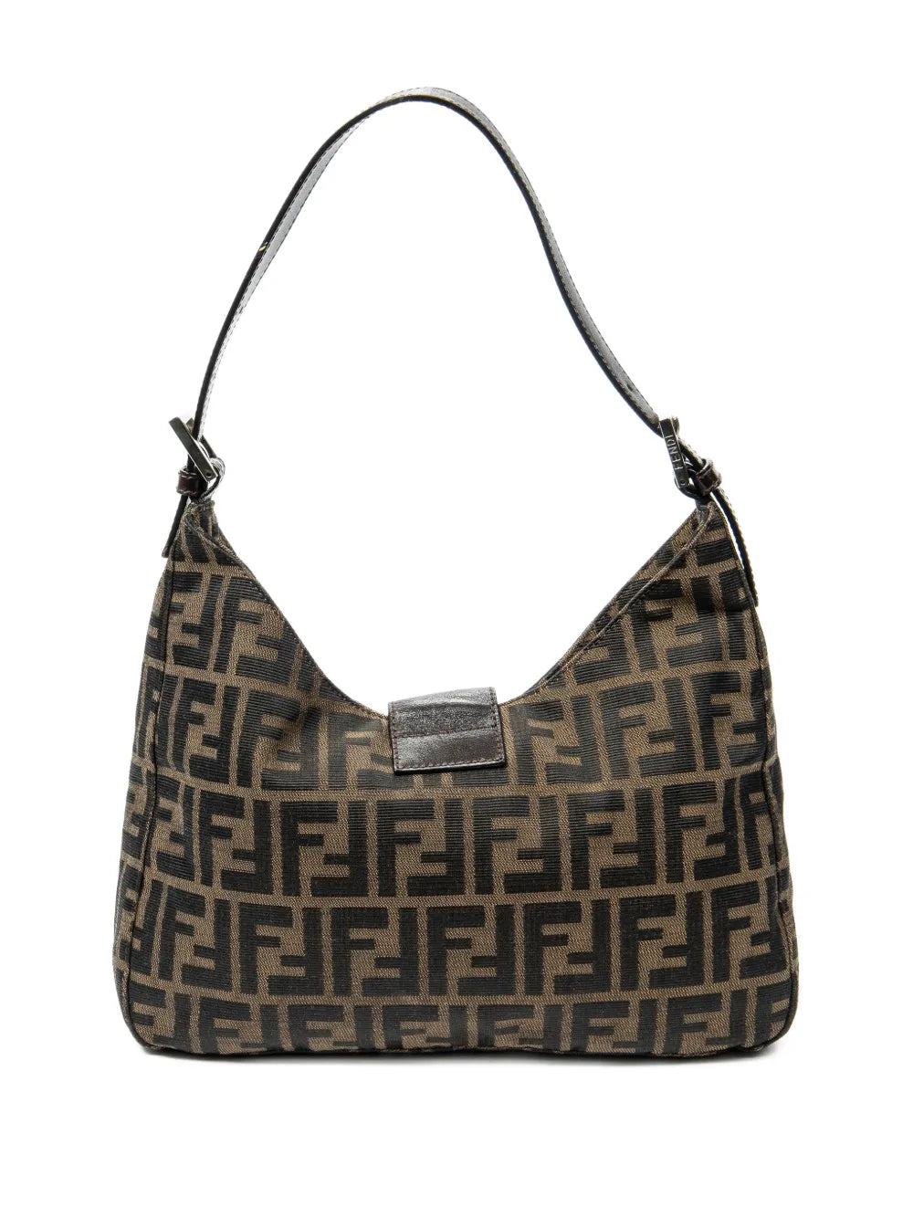 Fendi Pre Owned Logo Buckle Shoulder Bag