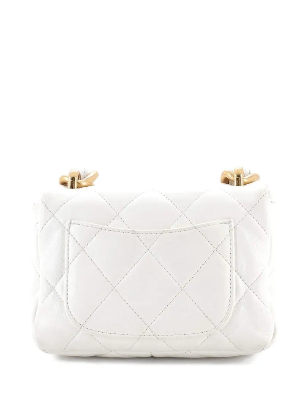 Chanel Pre Owned Funky Town Flap Bag Quilted Lambskin Mini Shoulder Bag