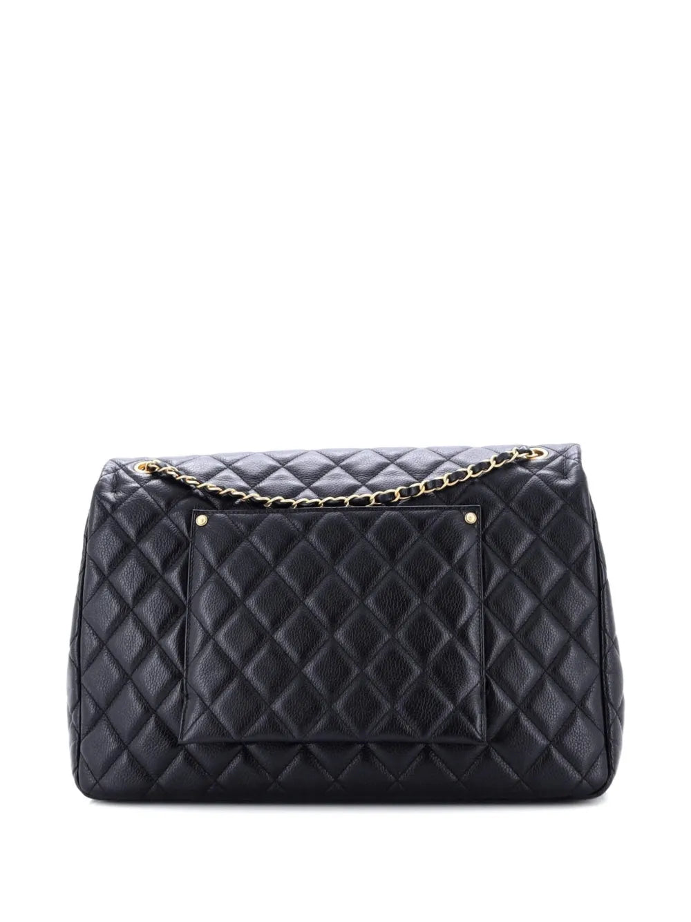 Chanel Pre Owned Xxl Travel Flap Bag Quilted Caviar Small Shoulder Bag