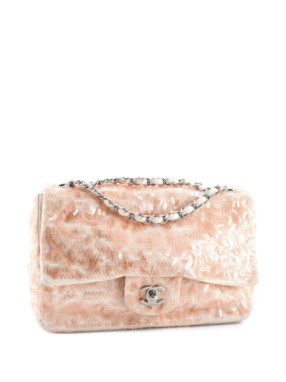 Chanel Pre Owned Classic Single Flap Bag Sequins Small Shoulder Bag