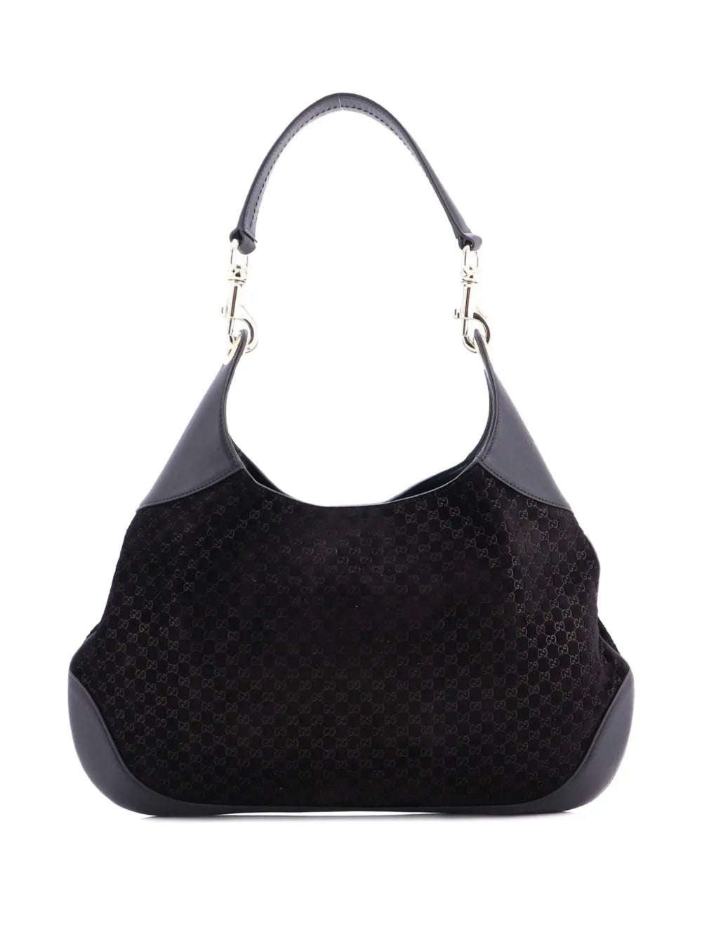 Gucci Pre Owned B Gg Suede Medium Shoulder Bag