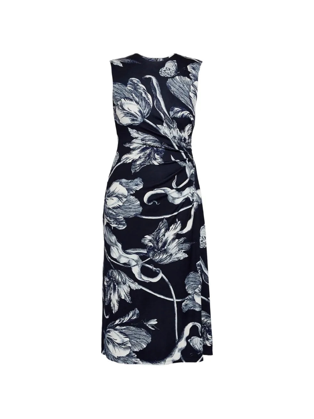 Erdem Floral Print Sleeveless Midi Dress