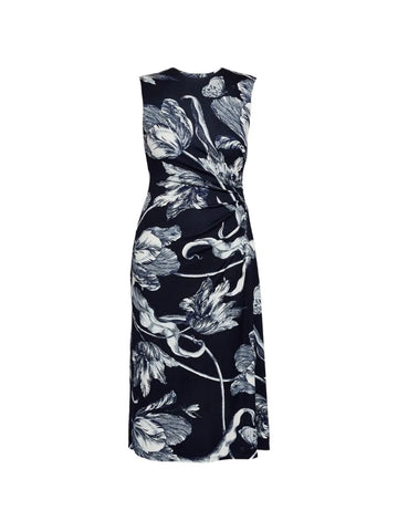 Erdem Floral Print Sleeveless Midi Dress