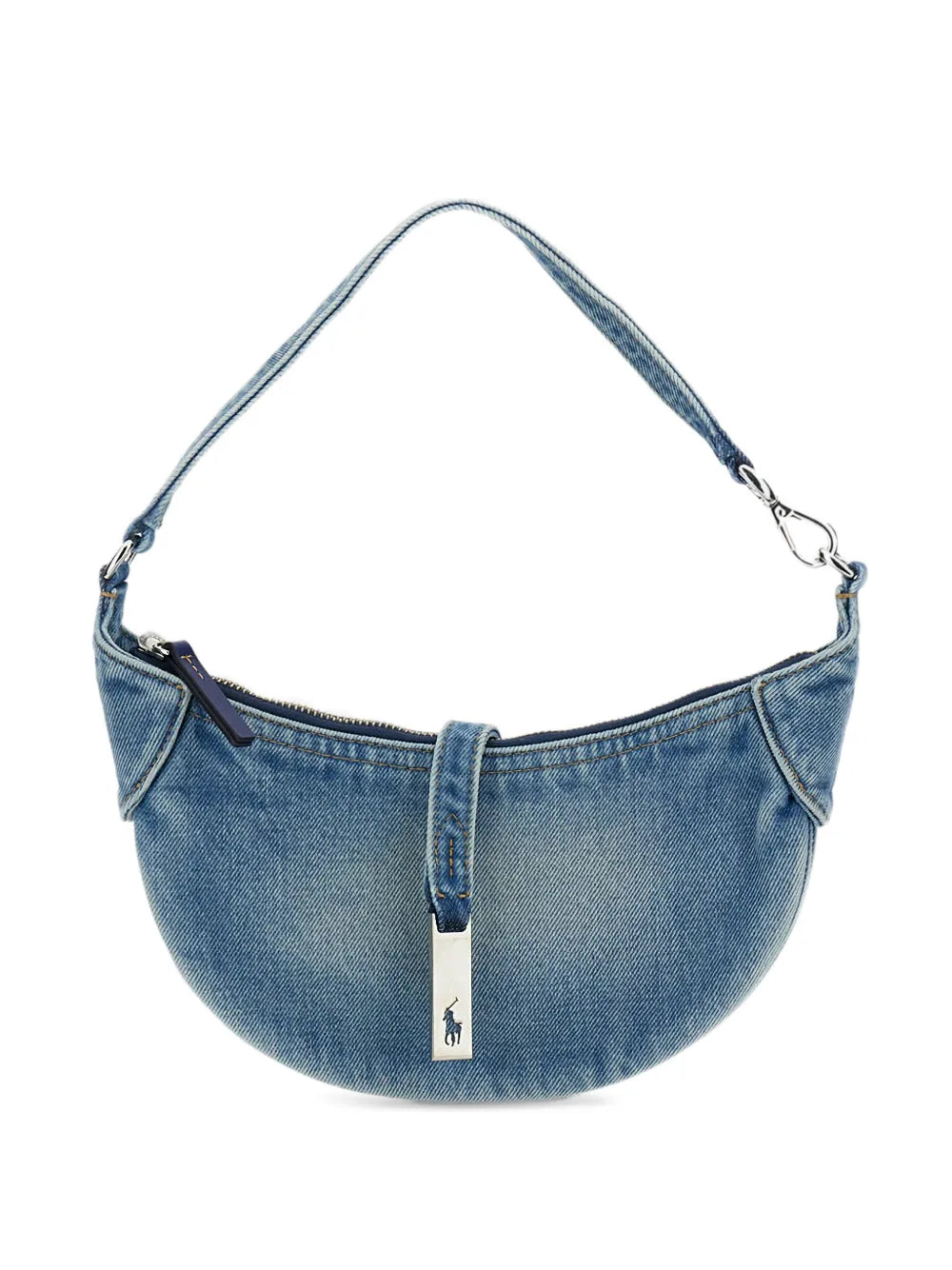 Polo Ralph Lauren Buckle Detail Denim Shoulder Bag