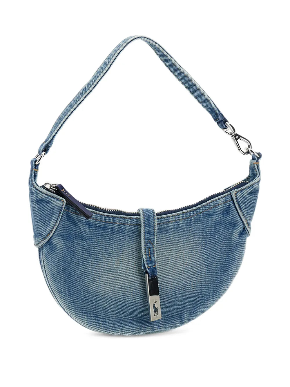 Polo Ralph Lauren Buckle Detail Denim Shoulder Bag