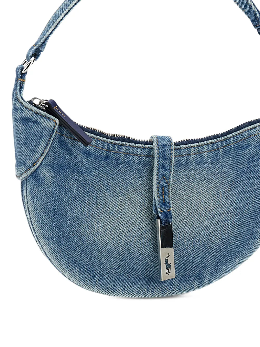 Polo Ralph Lauren Buckle Detail Denim Shoulder Bag