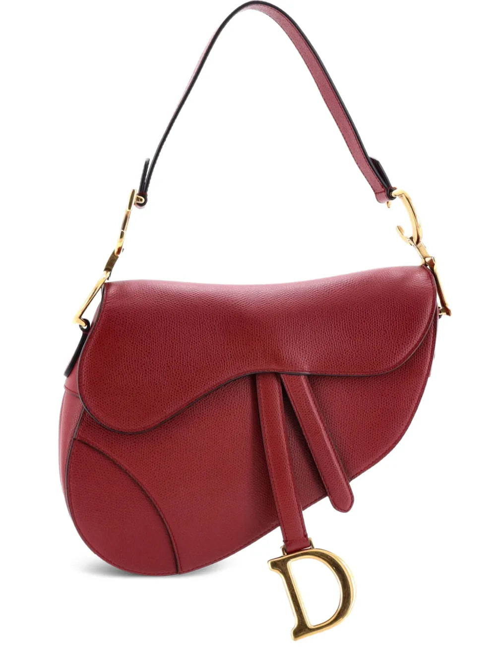 Christian Dior Pre Owned Saddle Handbag Leather Medium Shoulder Bag