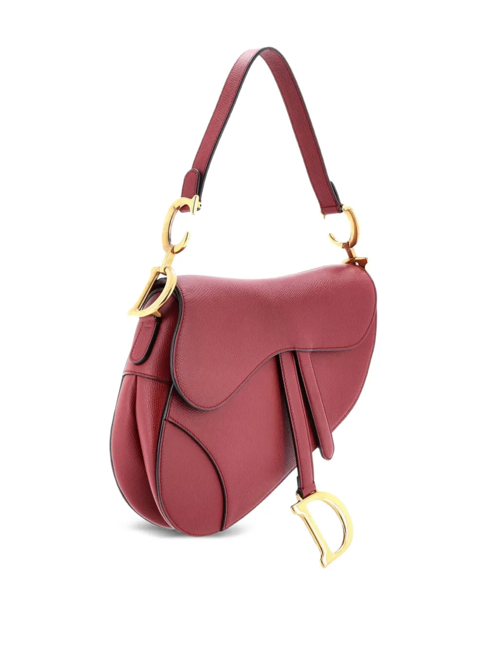 Christian Dior Pre Owned Saddle Handbag Leather Medium Shoulder Bag