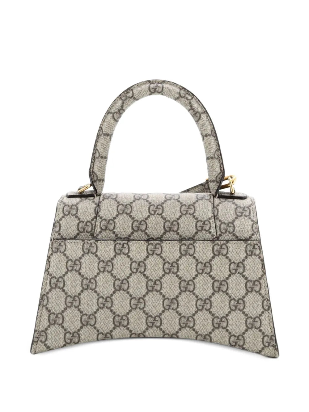 Gucci Pre Owned X Balenciaga The Hacker Project Hourglass Top Handle Bag Gg Coated Canvas Small Shoulder Bag