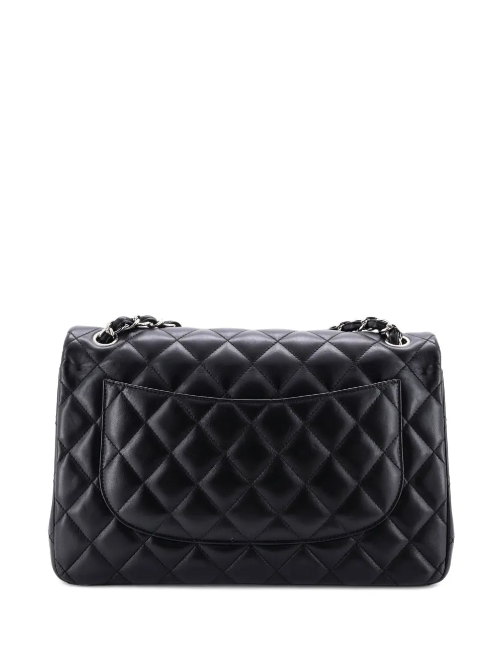 Chanel Pre Owned Classic Double Flap Bag Quilted Lambskin Jumbo Shoulder Bag