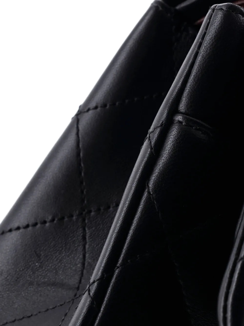 Chanel Pre Owned Classic Double Flap Bag Quilted Lambskin Jumbo Shoulder Bag