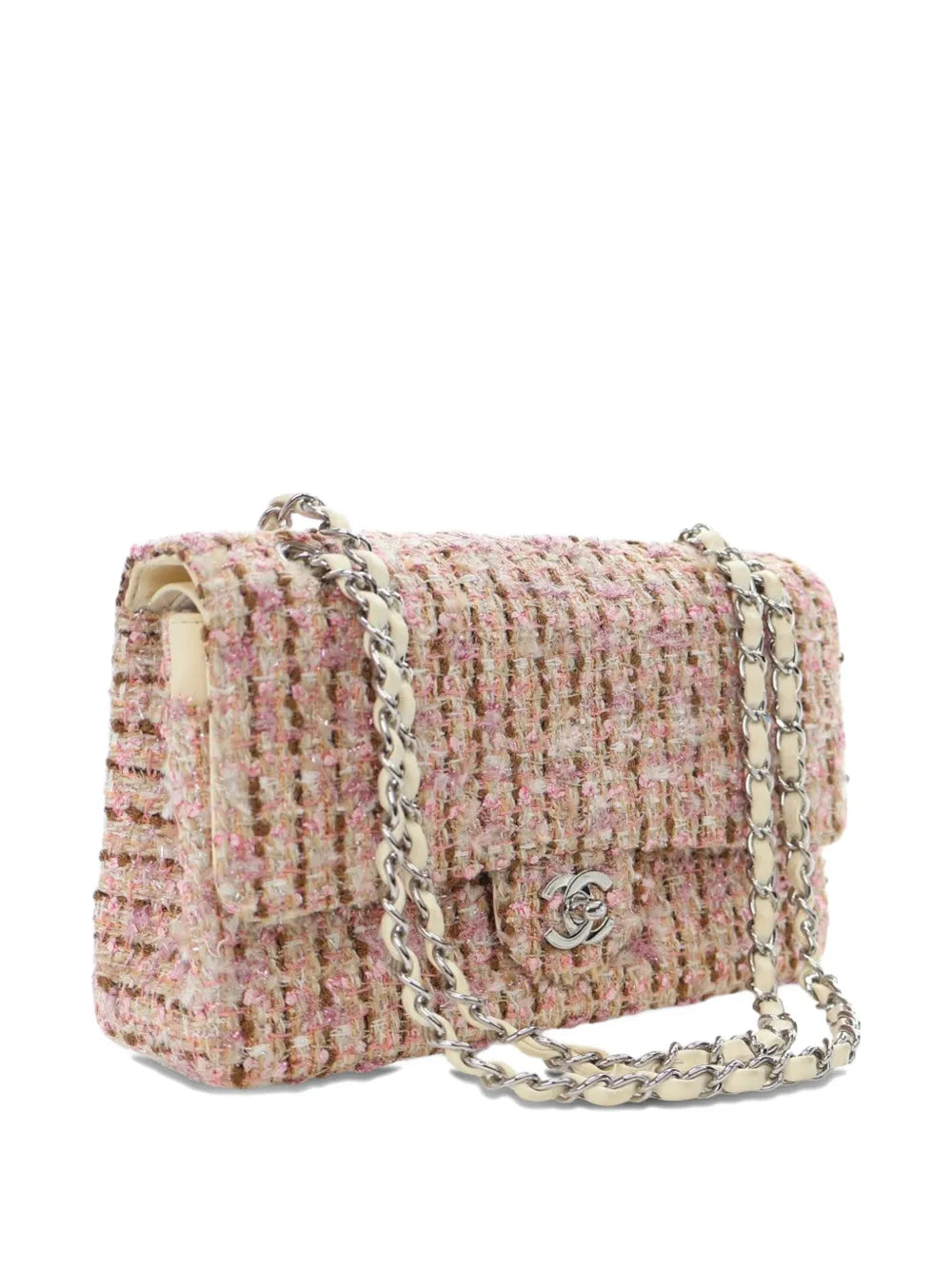 Chanel Pre Owned 2005 2006 Medium Classic Tweed Double Flap Shoulder Bag