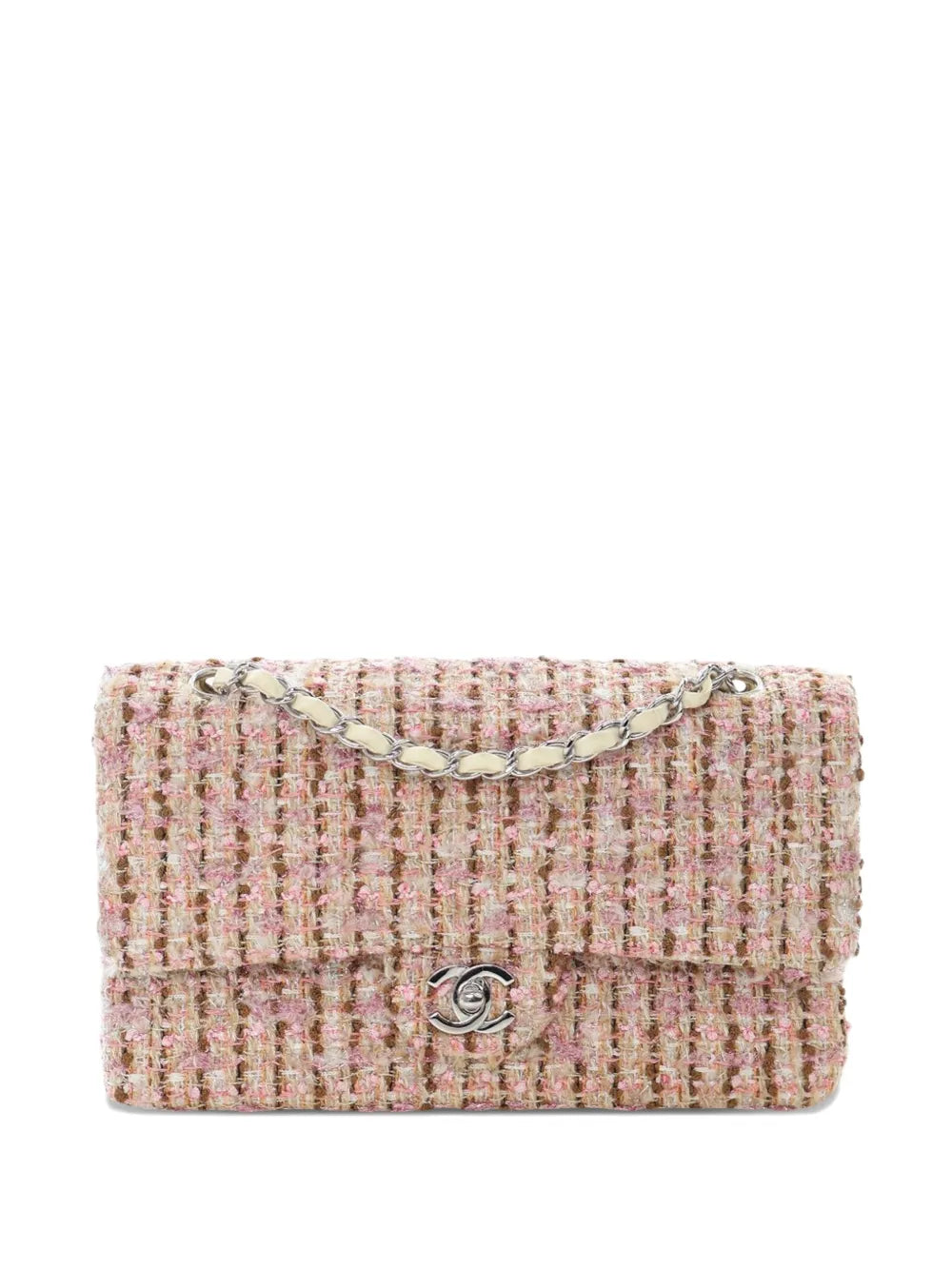 Chanel Pre Owned 2005 2006 Medium Classic Tweed Double Flap Shoulder Bag